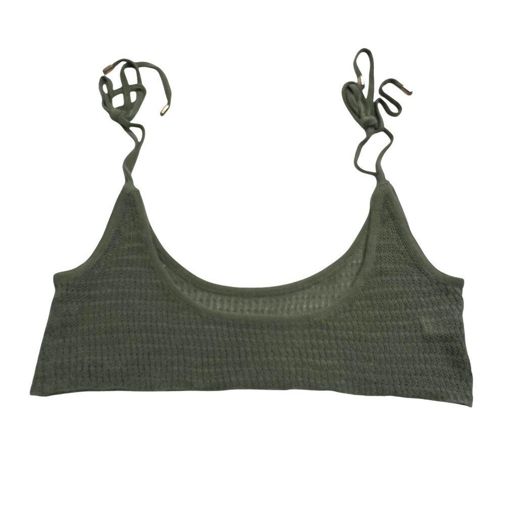 ALT Swim Knit Mesh Tie Top in Black